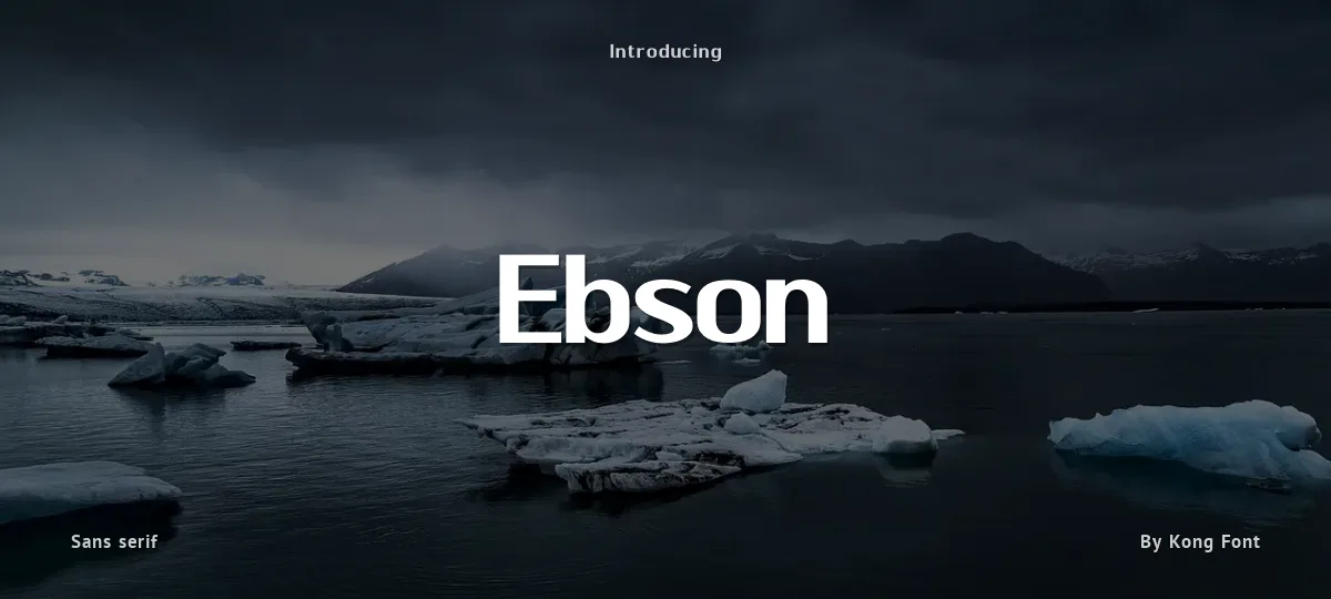 Ebson font preview