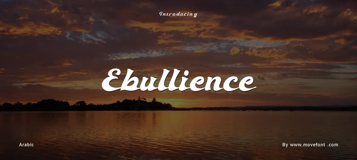 Ebullience font preview