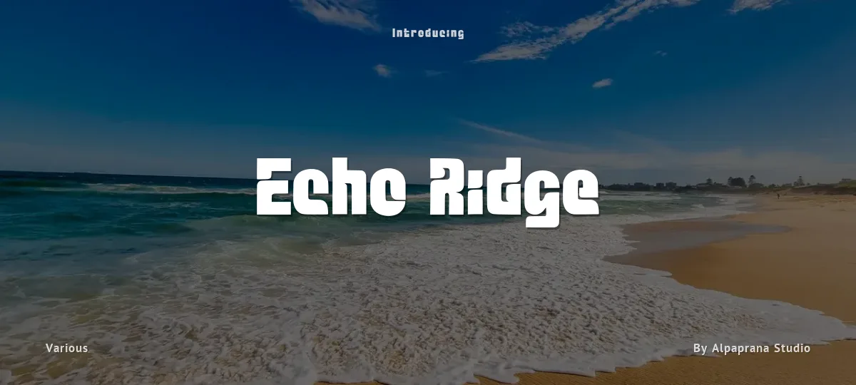 Echo Ridge font preview