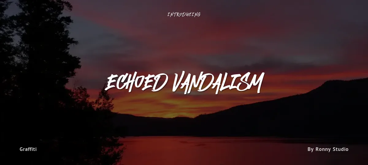 Echoed Vandalism font preview