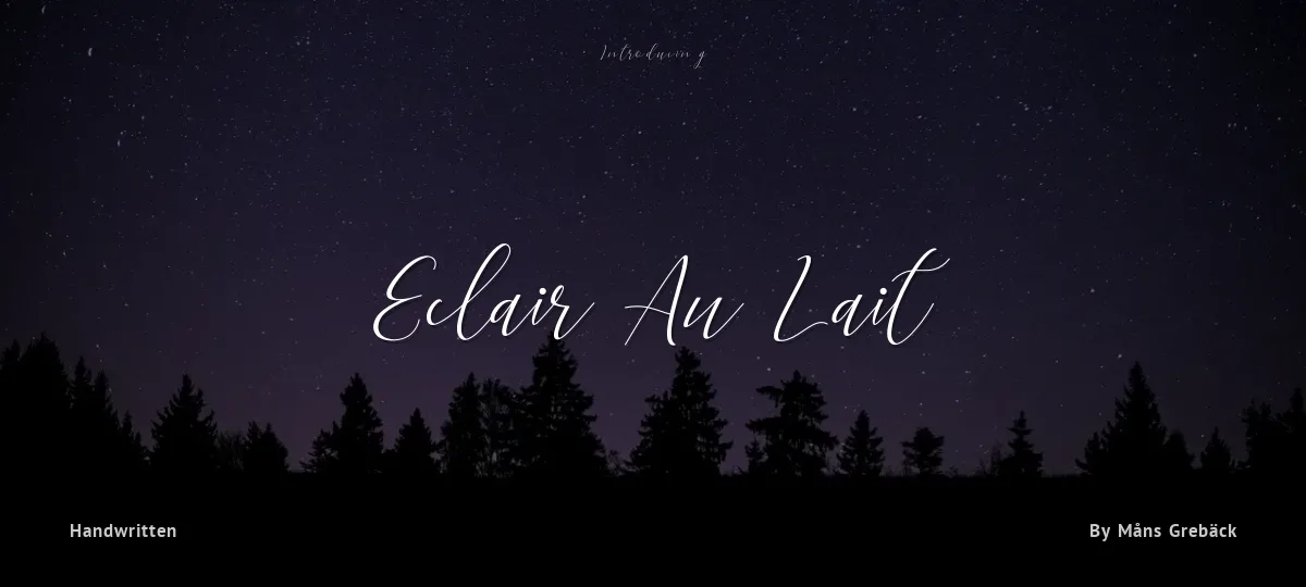 Eclair Au Lait font preview