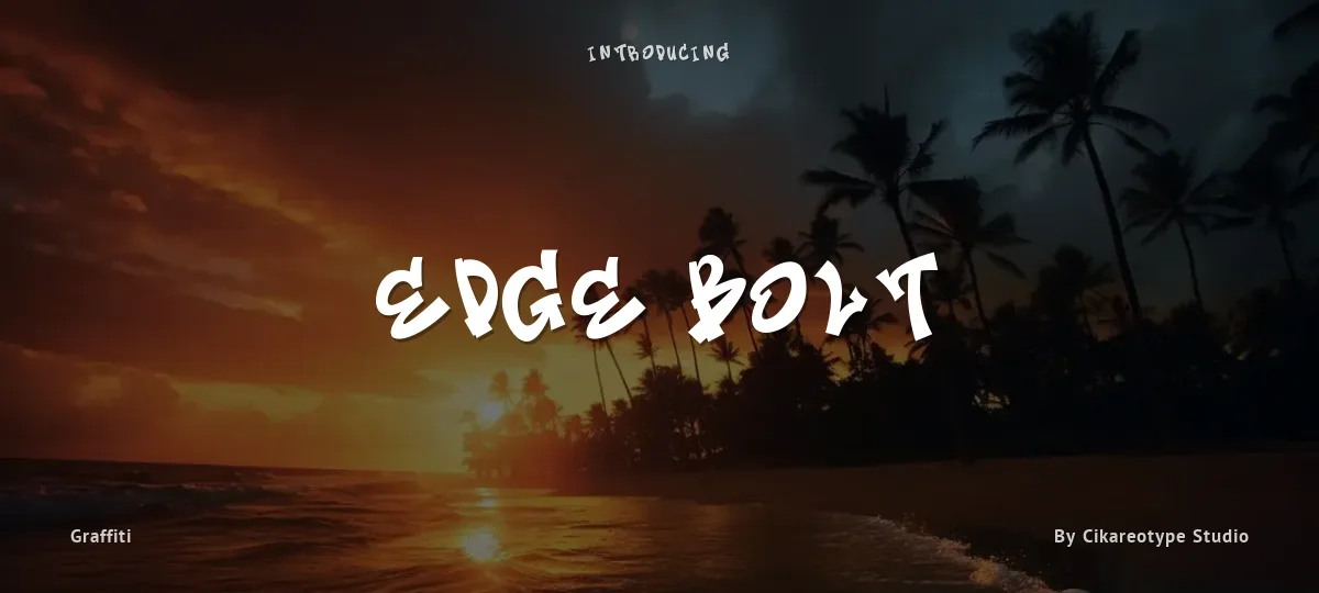 Edge Bolt font preview