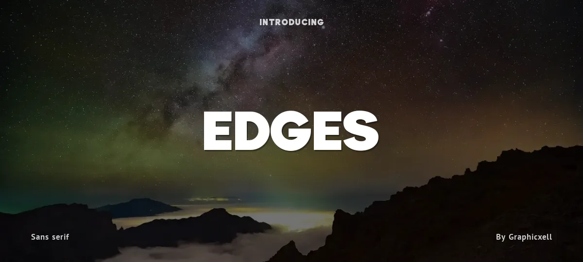 Edges font preview
