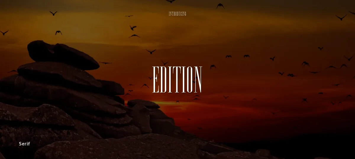 Edition font preview