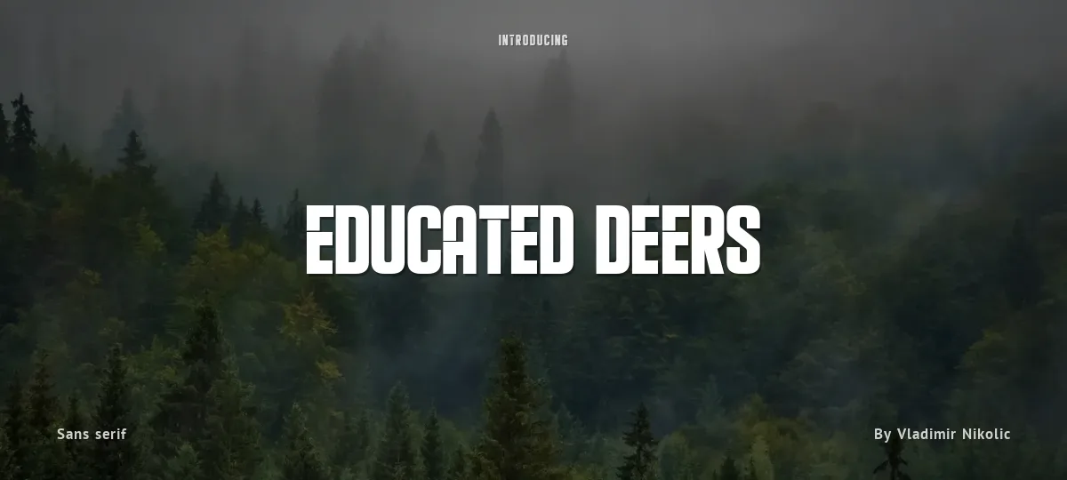 Educated Deers font preview