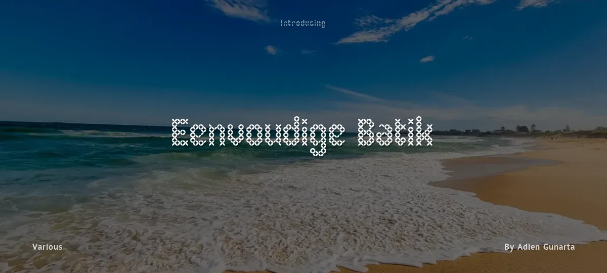 Eenvoudige Batik font preview