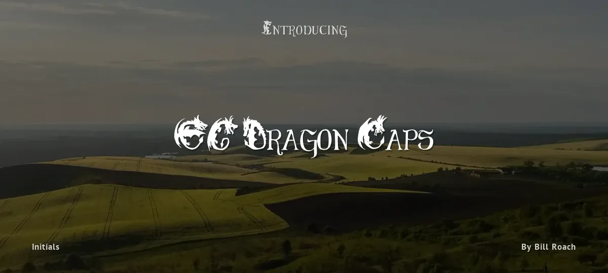 EG Dragon Caps font preview