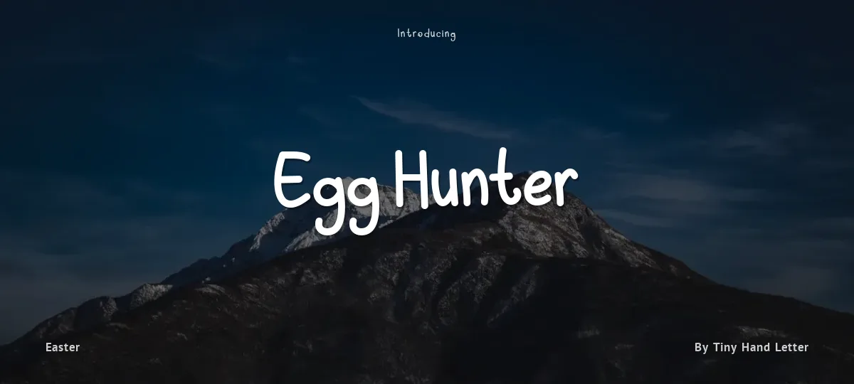 Egg Hunter font preview