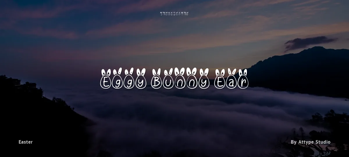 Eggy Bunny Ear font preview