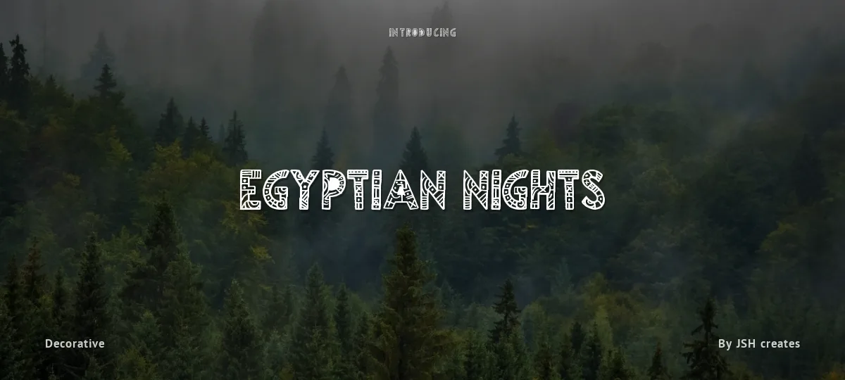 Egyptian Nights font preview