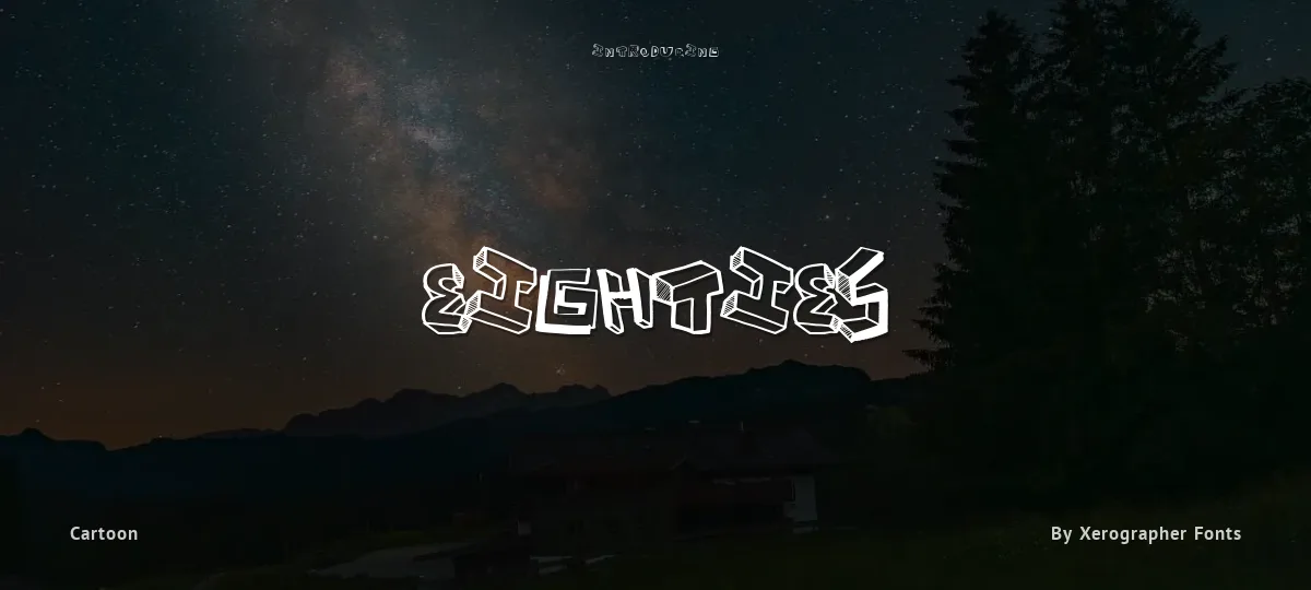 Eighties font preview