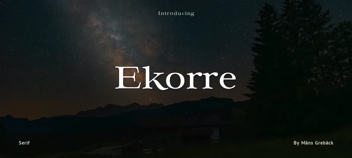 Ekorre font preview