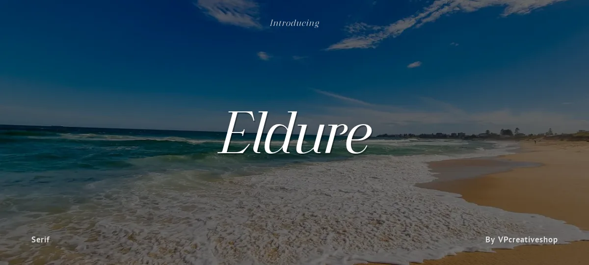 Eldure font preview