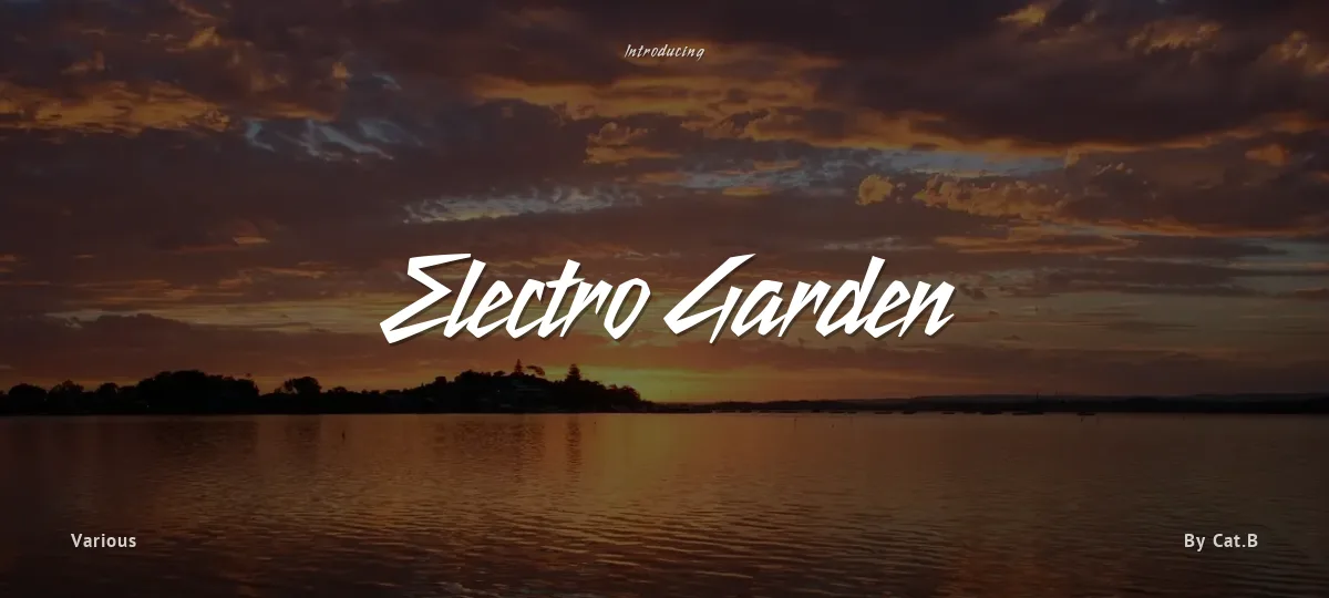 Electro Garden font preview