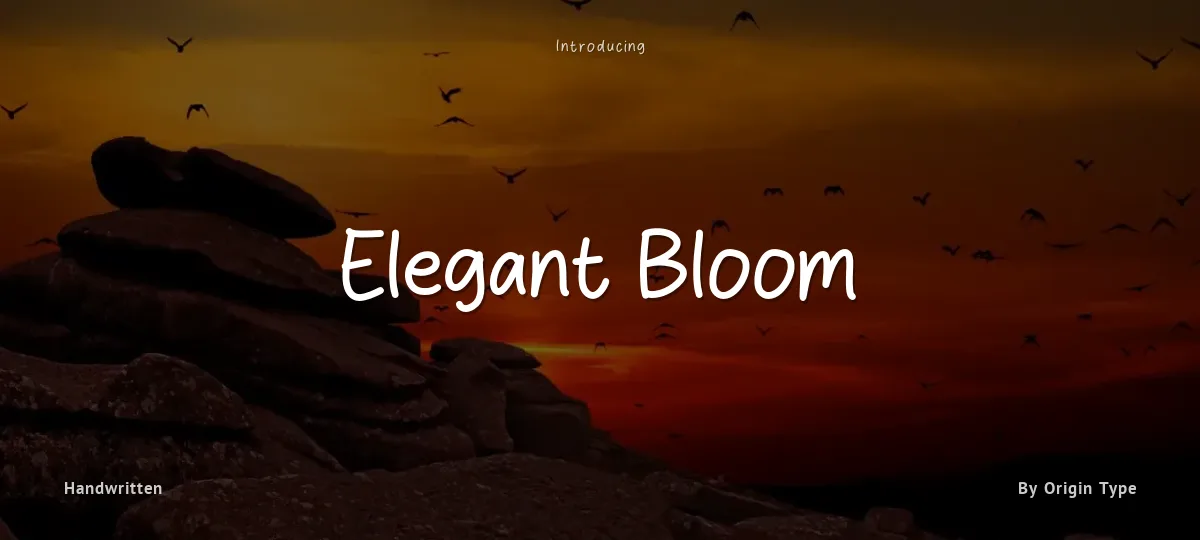 Elegant Bloom font preview