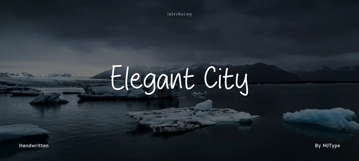 Elegant City font preview