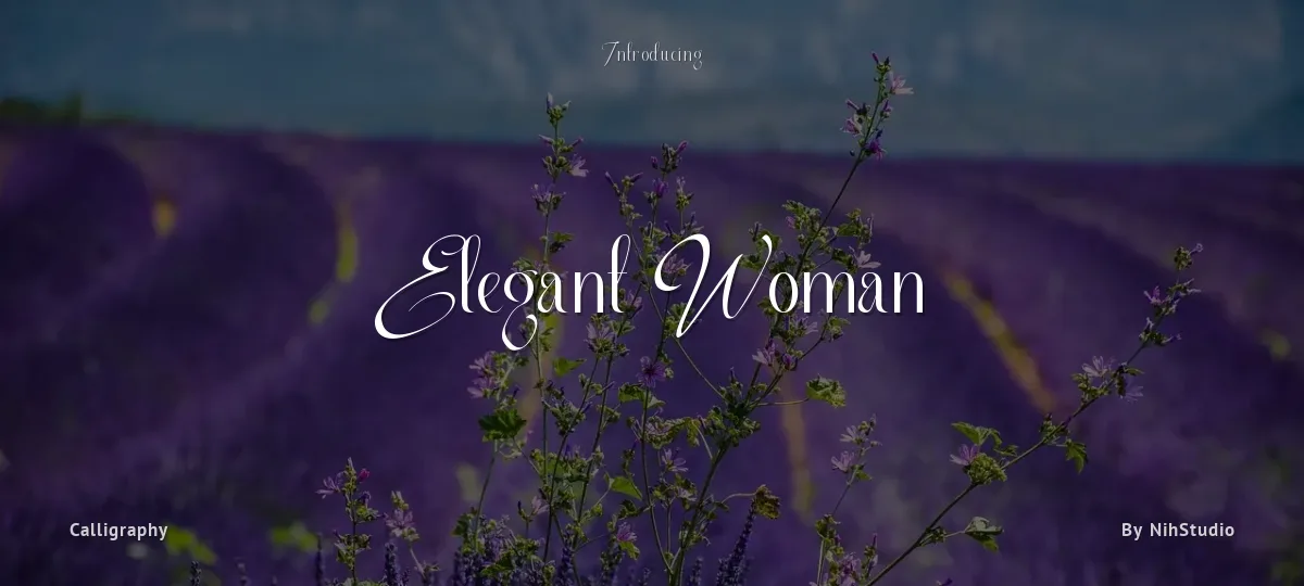 Elegant Woman font preview