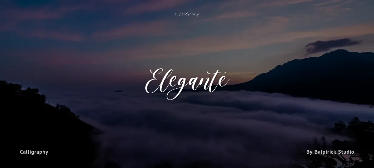 Elegante font preview