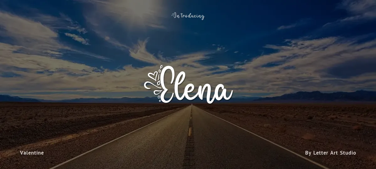 Elena font preview