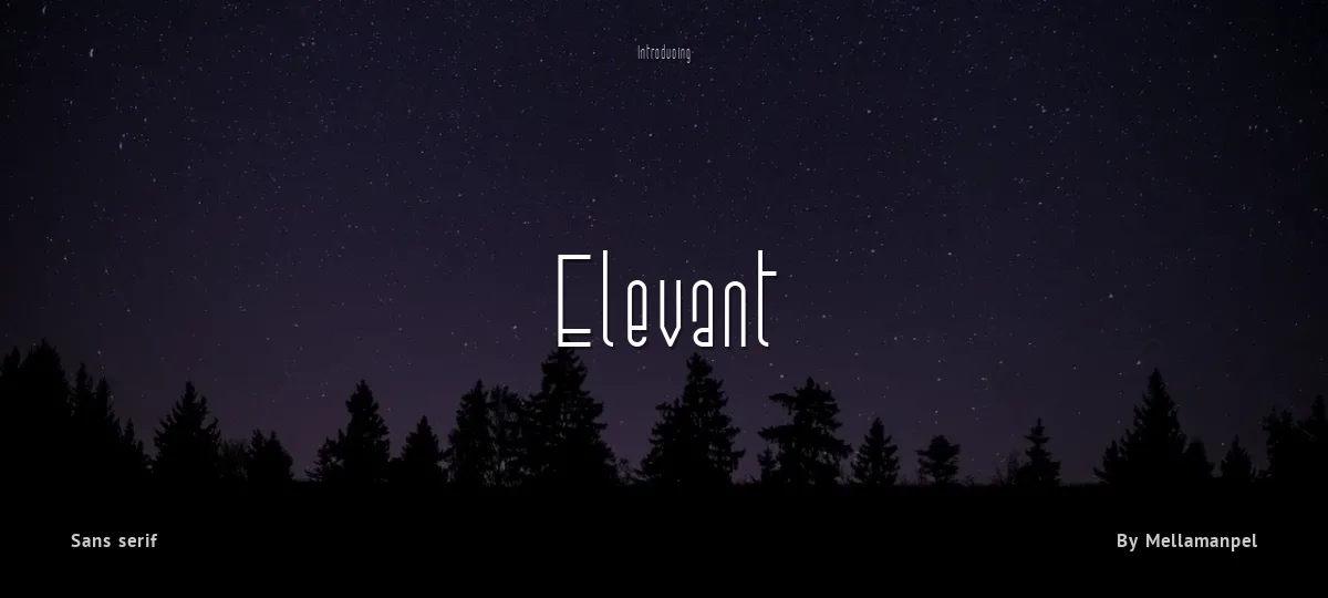 Elevant font preview