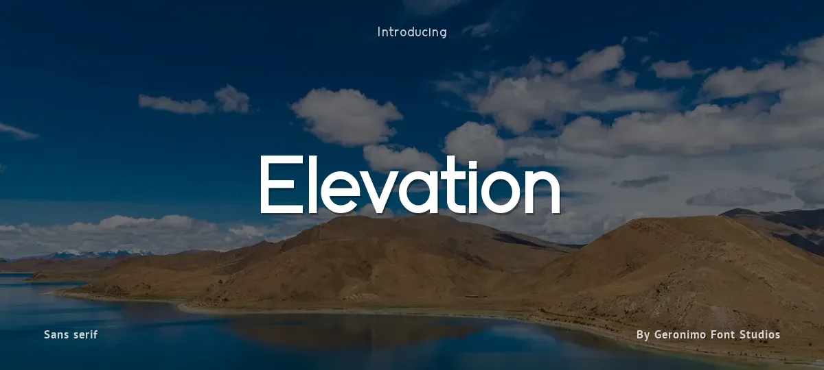 Elevation font preview