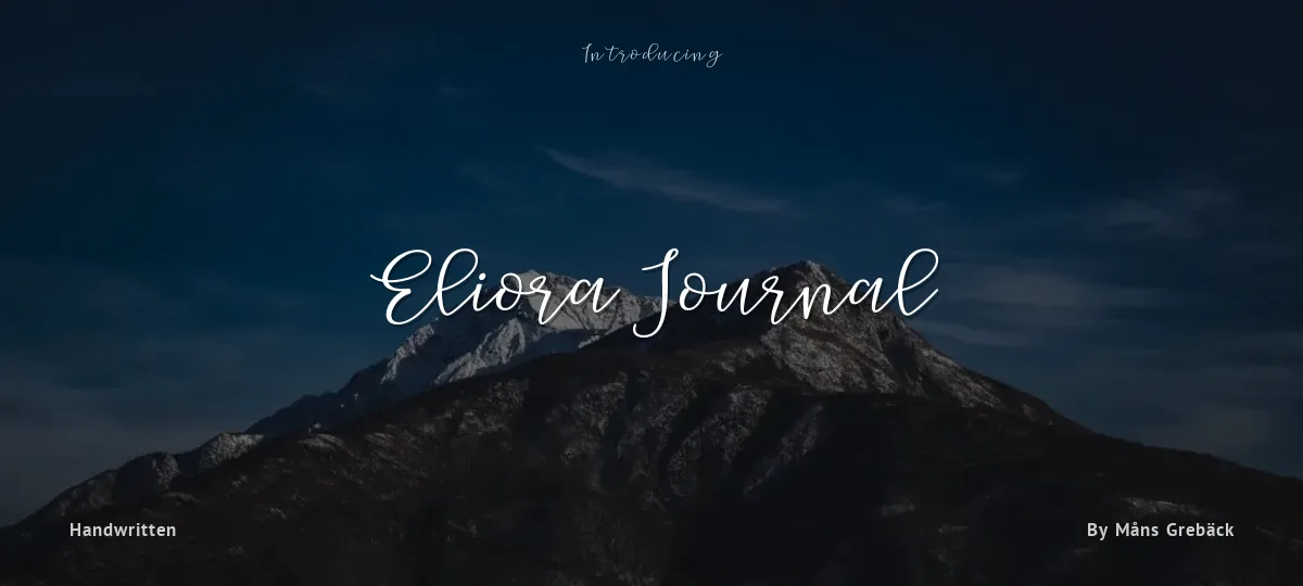 Eliora Journal font preview