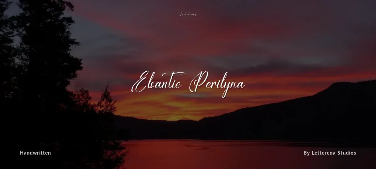 Elsantie Perilyna font preview