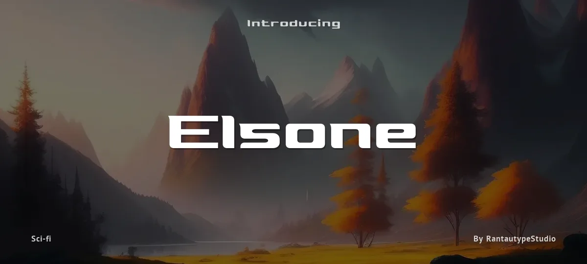 Elsone font preview