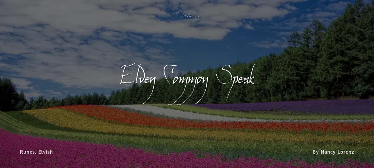 Elven Common Speak font preview