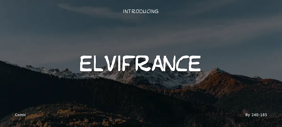 Elvifrance font preview