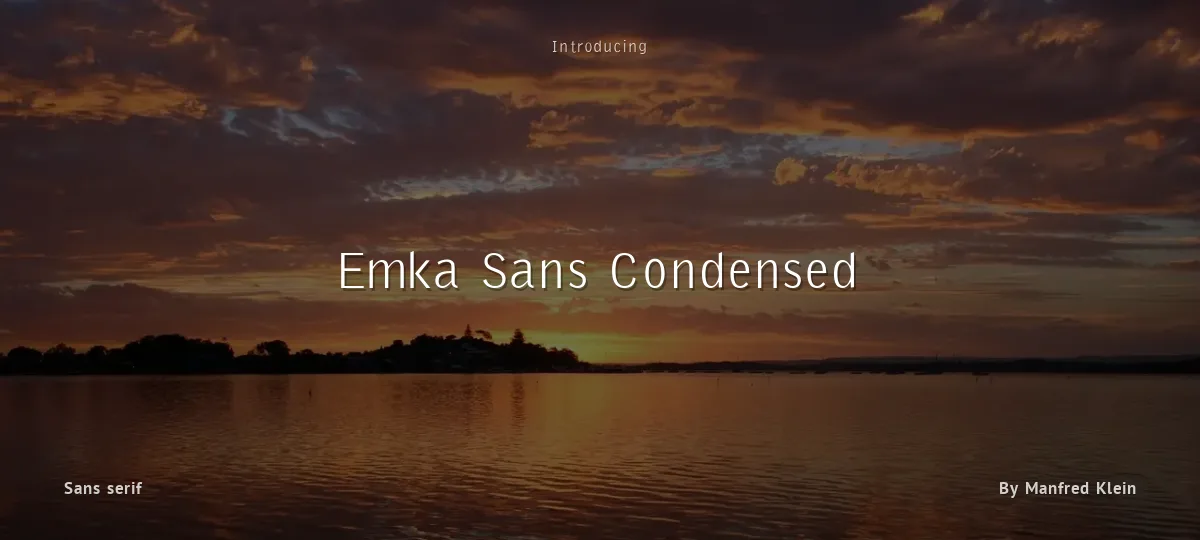 Emka Sans Condensed font preview