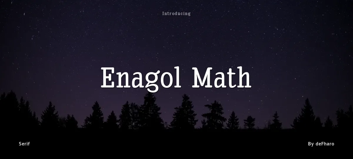 Enagol Math font preview