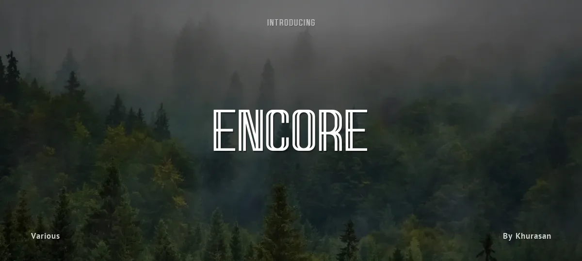 Encore font preview