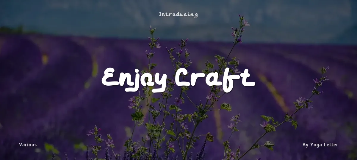 Enjoy Craft font preview