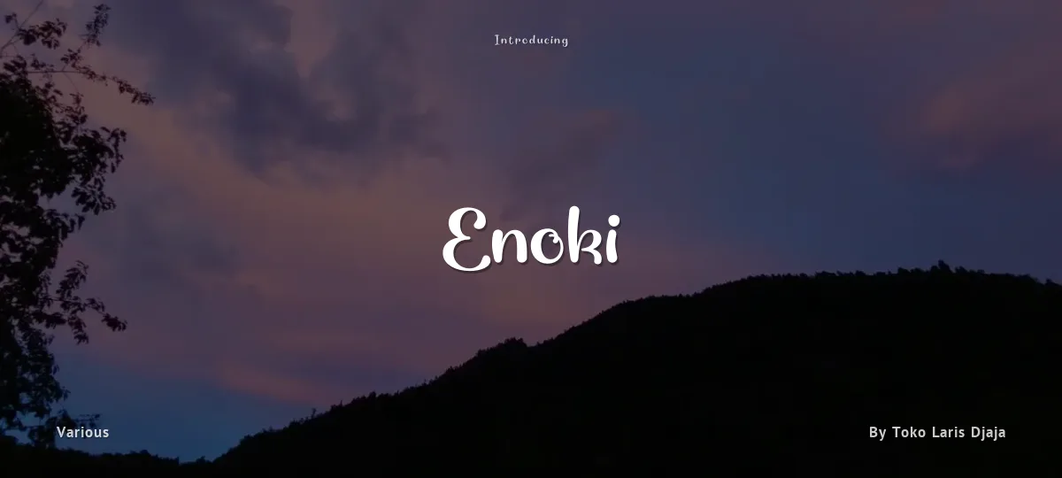 Enoki font preview