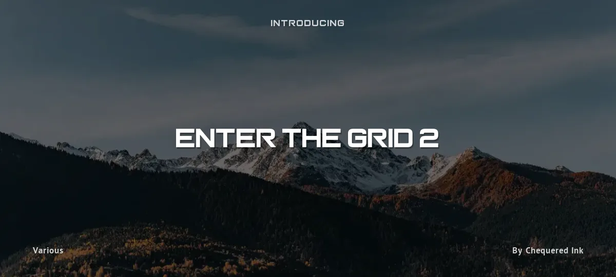 Enter the Grid 2 font preview