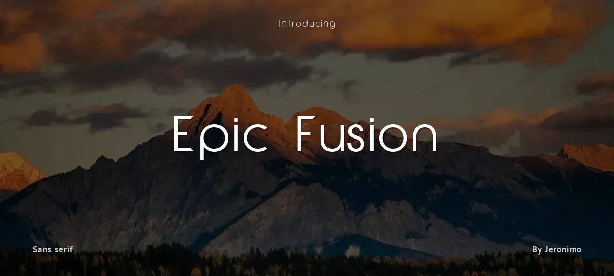 Epic Fusion font preview
