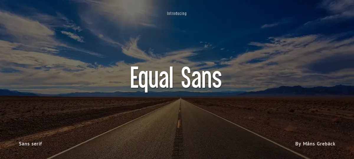 Equal Sans font preview