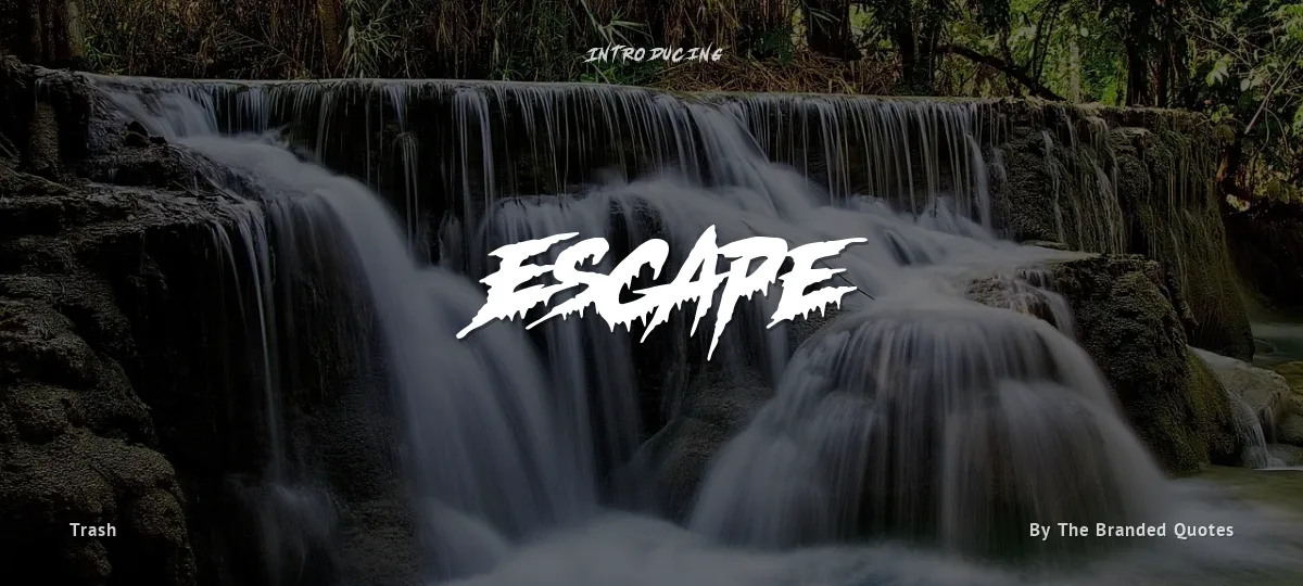 Escape font preview