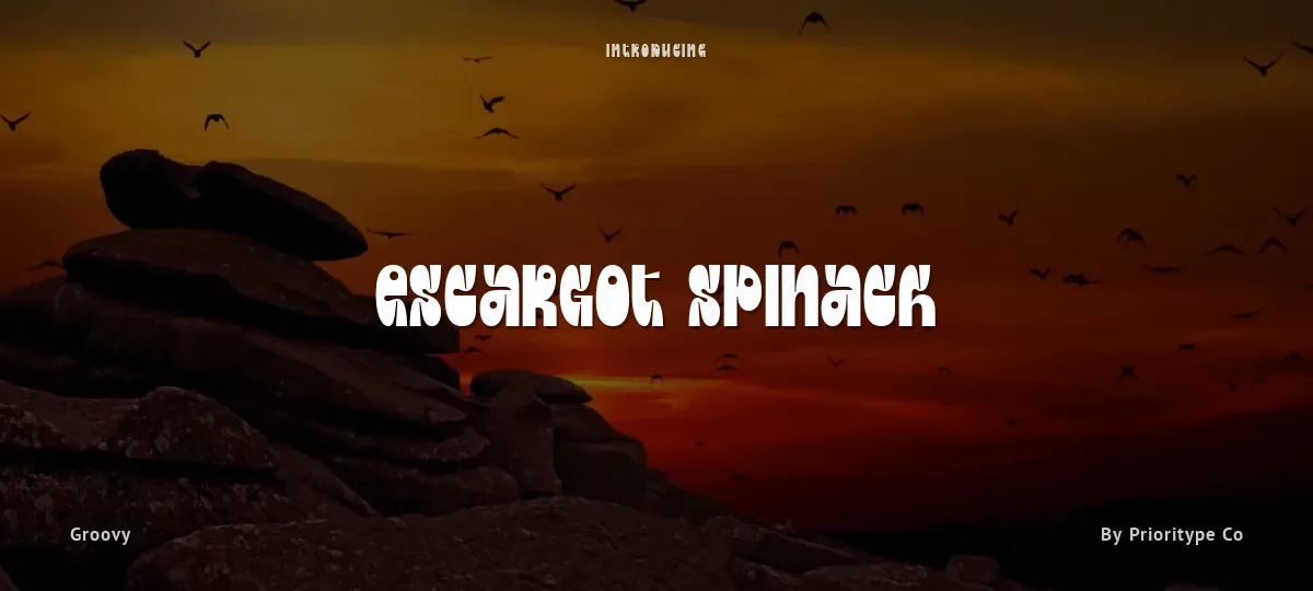 Escargot Spinach font preview