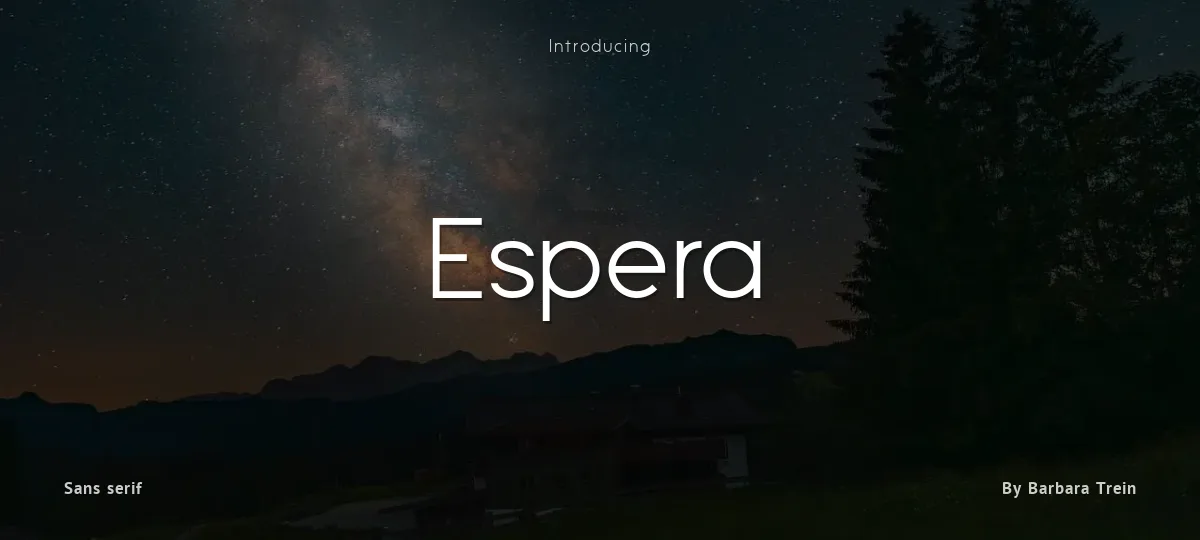 Espera font preview