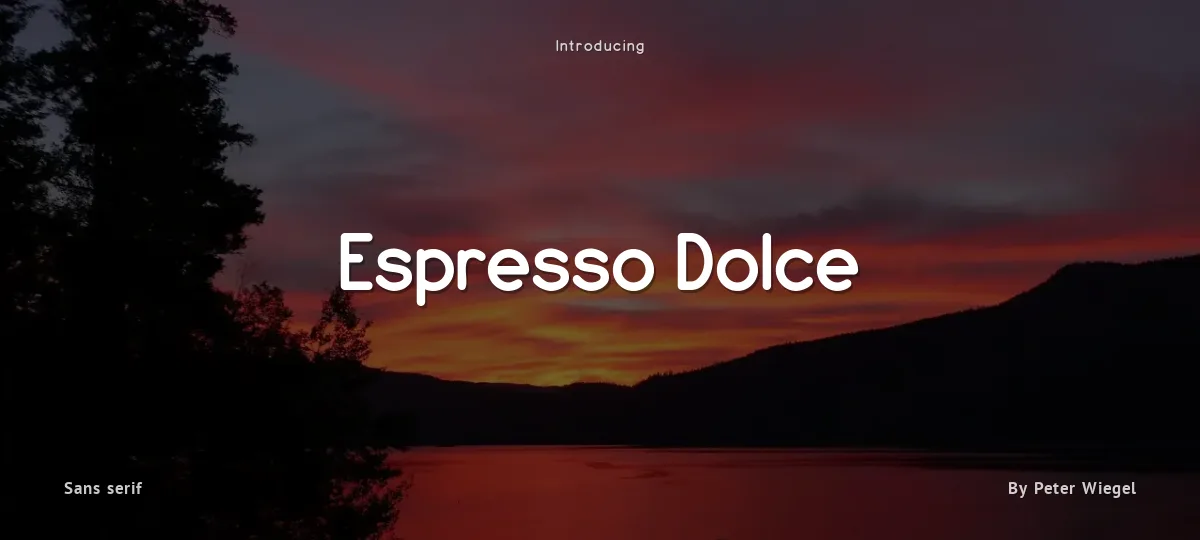 Espresso Dolce font preview