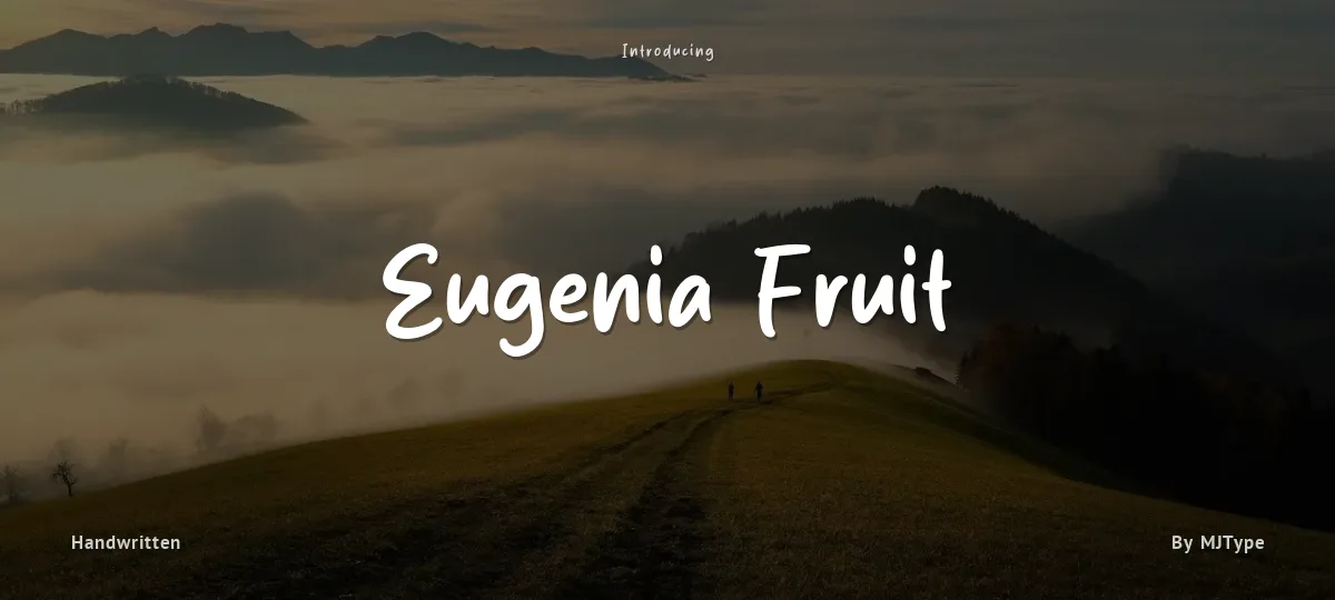 Eugenia Fruit font preview