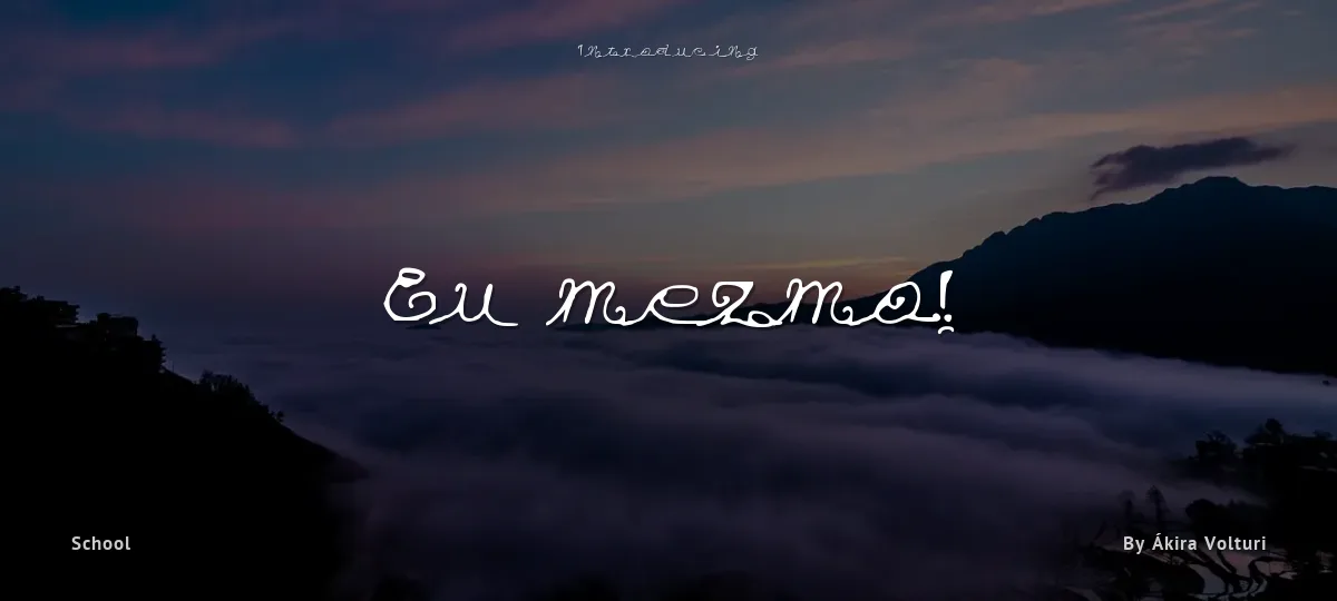Eu mezmo! font preview