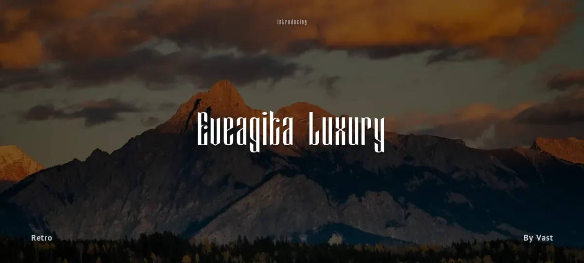 Eveagita Luxury font preview