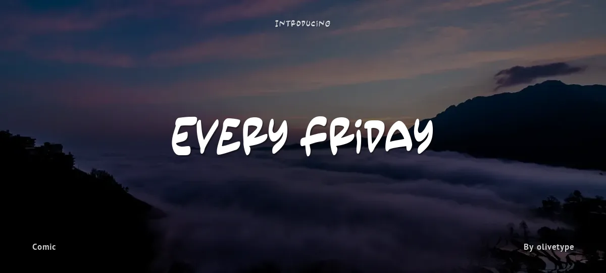 Every Friday font preview