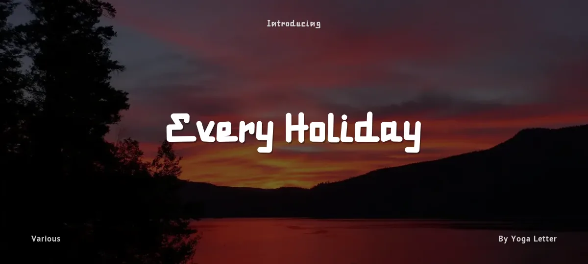 Every Holiday font preview