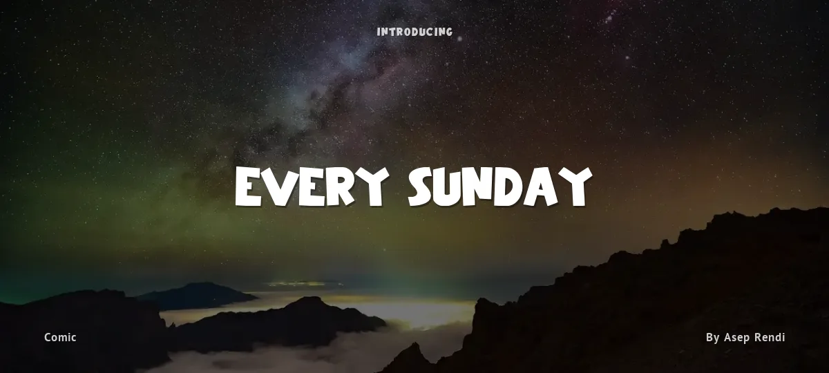 Every Sunday font preview