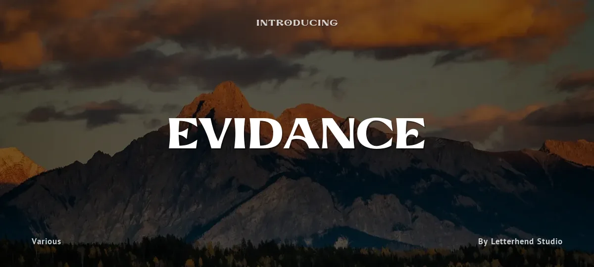 Evidance font preview