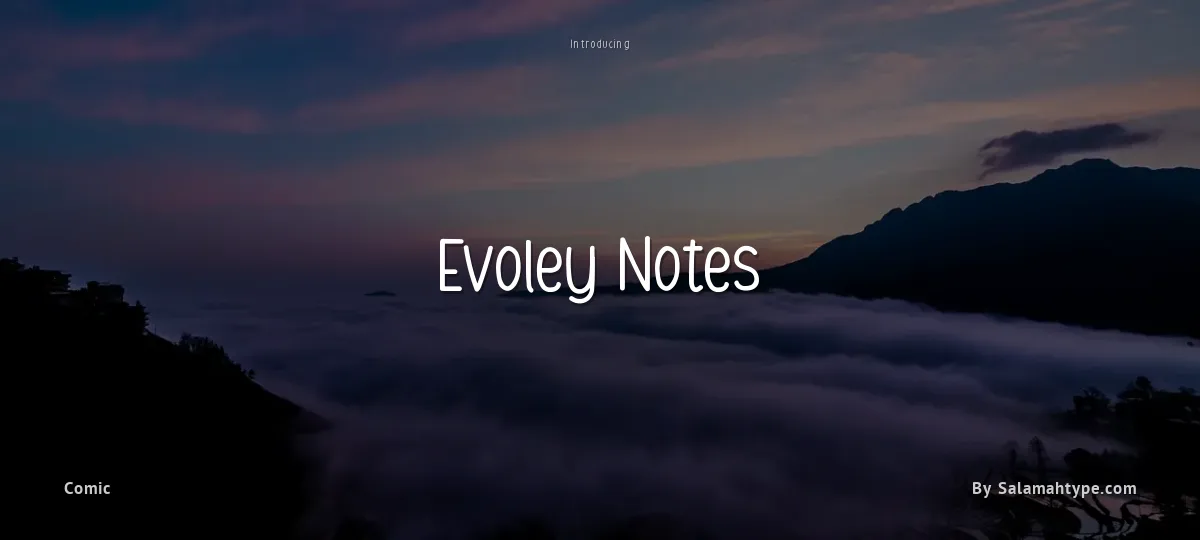 Evoley Notes font preview